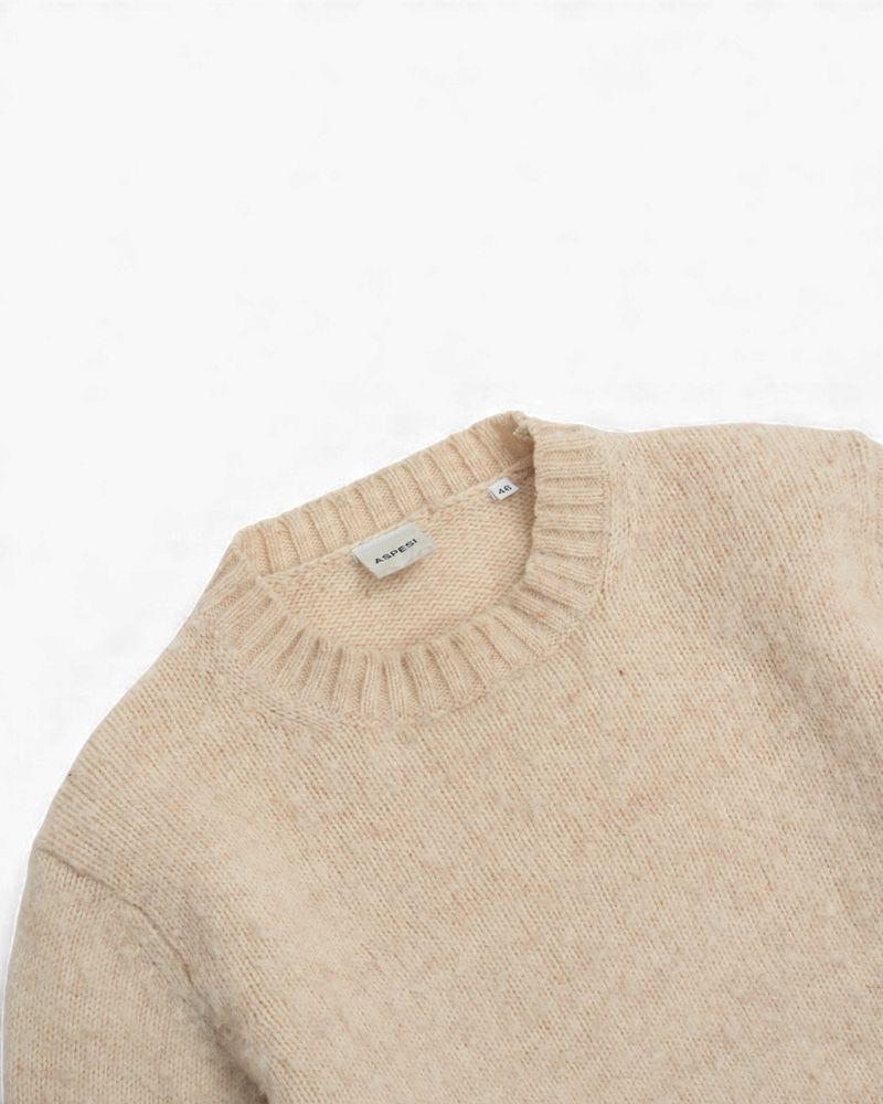 Ecru Brushed Shetland Sweater