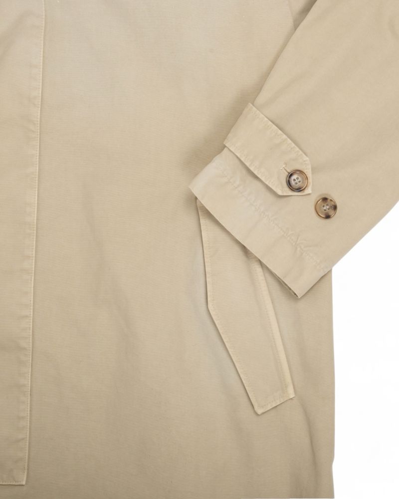 Faded Beige Canvas Cotton Coat