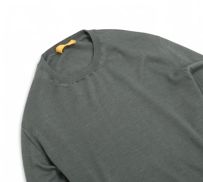 Pale Green Cashmere & Silk Crewneck Sweater