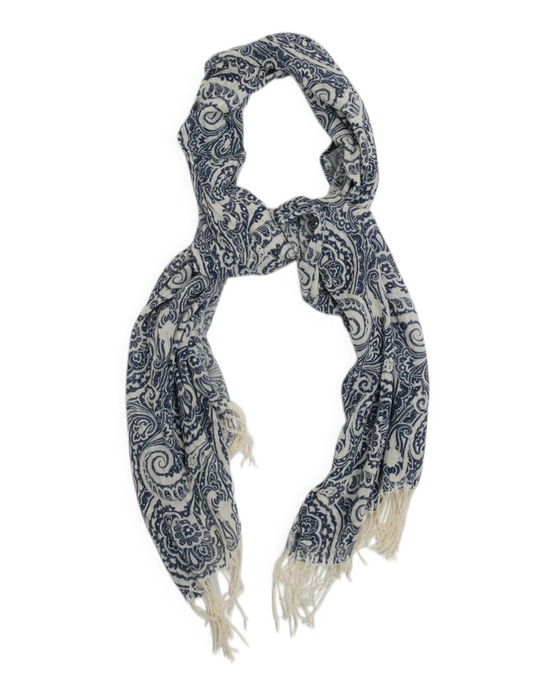 Blue/White Patterned Scarf