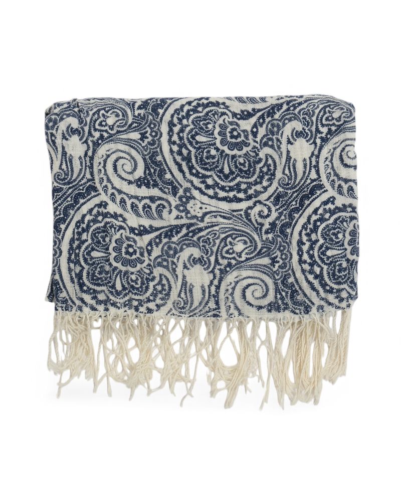 Blue/White Patterned Scarf