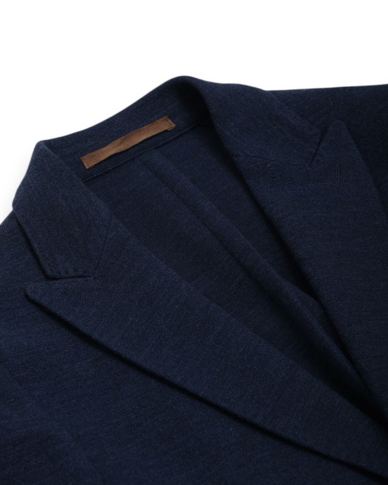 Blue Unlined Jersey Wool Sports Jacket