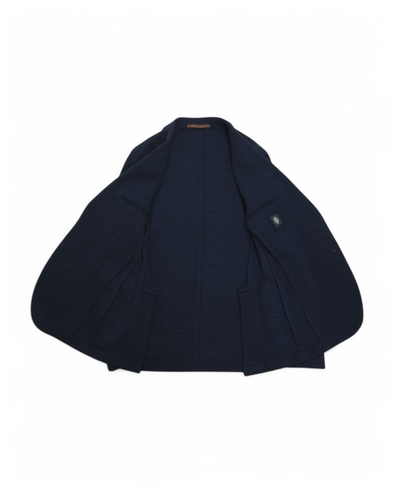 Blue Unlined Jersey Wool Sports Jacket