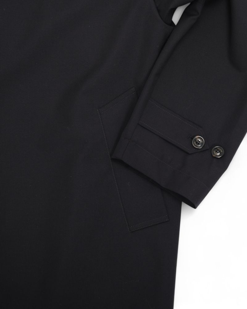 Navy Water Resistant 2-ply Virgin Wool Coat