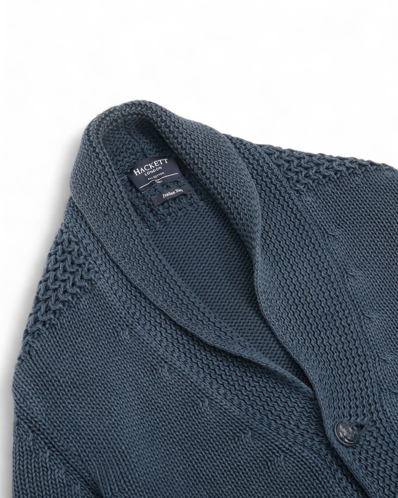 Faded Navy Shawl Cardigan