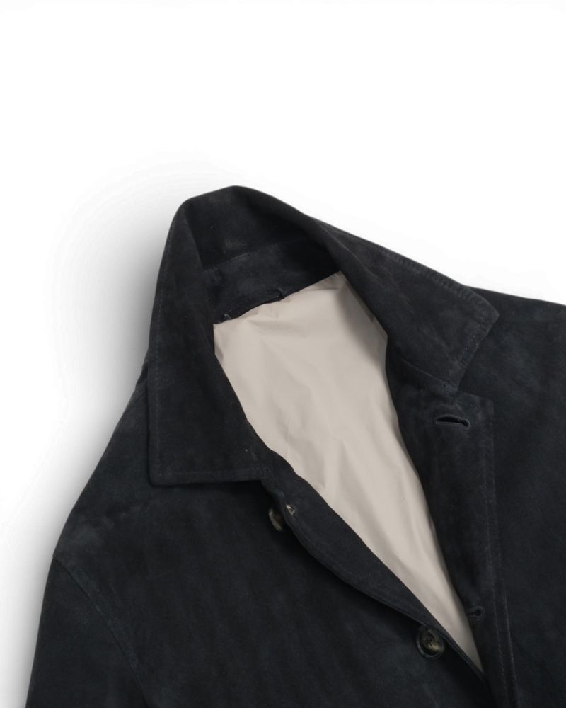 Navy Suede Flight Jacket