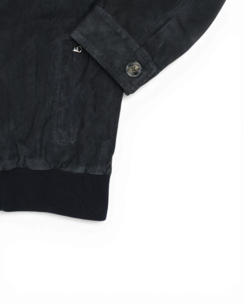 Navy Suede Flight Jacket