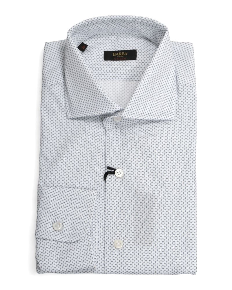 White Rhombus Poplin Shirt