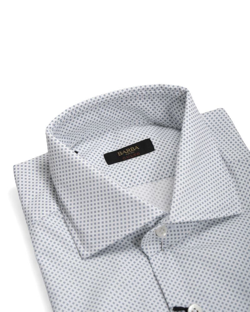 White Rhombus Poplin Shirt