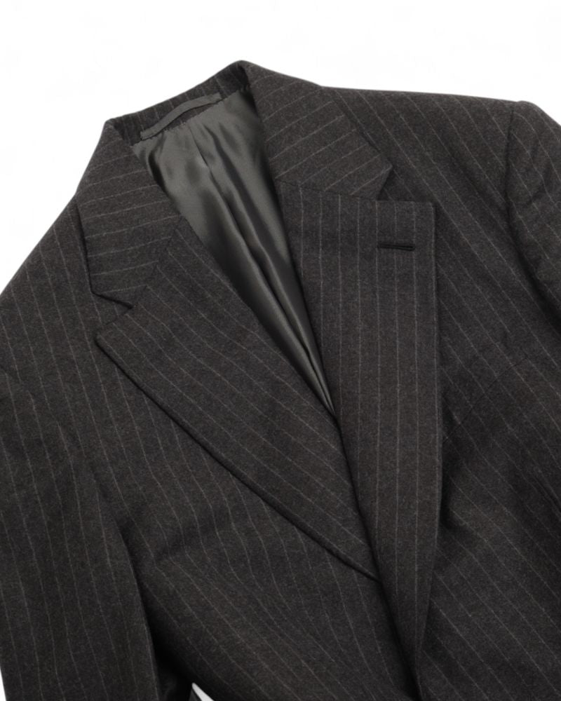 Grey Chalk Stripe Flannel Sports Jacket