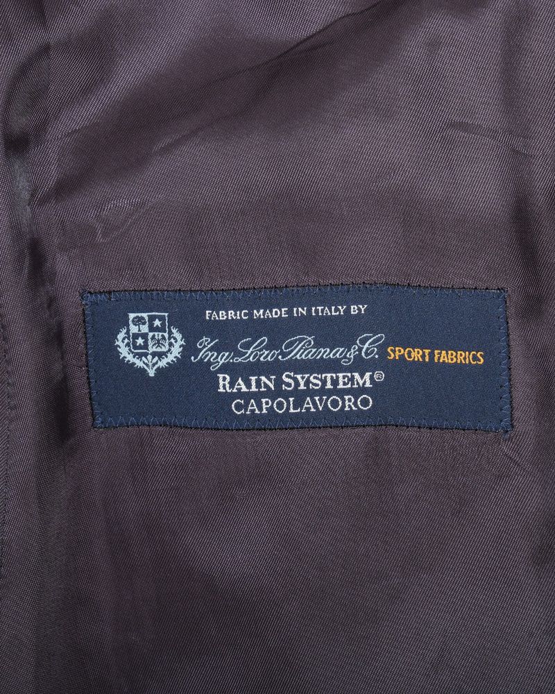 Navy Loro Piana Rain System Coat