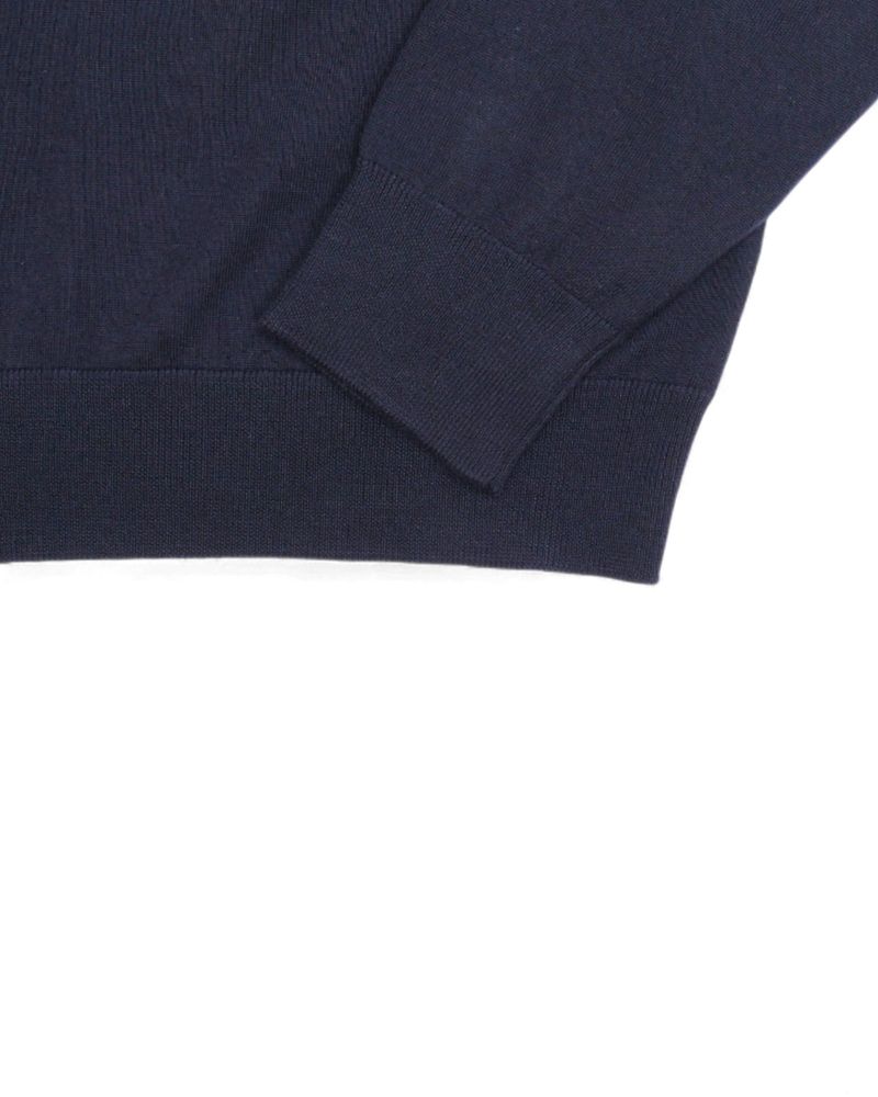 Navy 37 Gauge Ultrafine Merino Half Zip Sweater