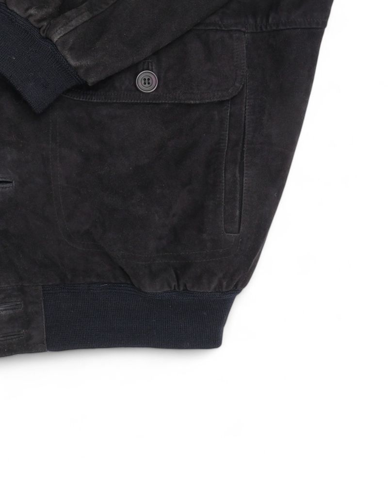 Navy Suede Flight Jacket