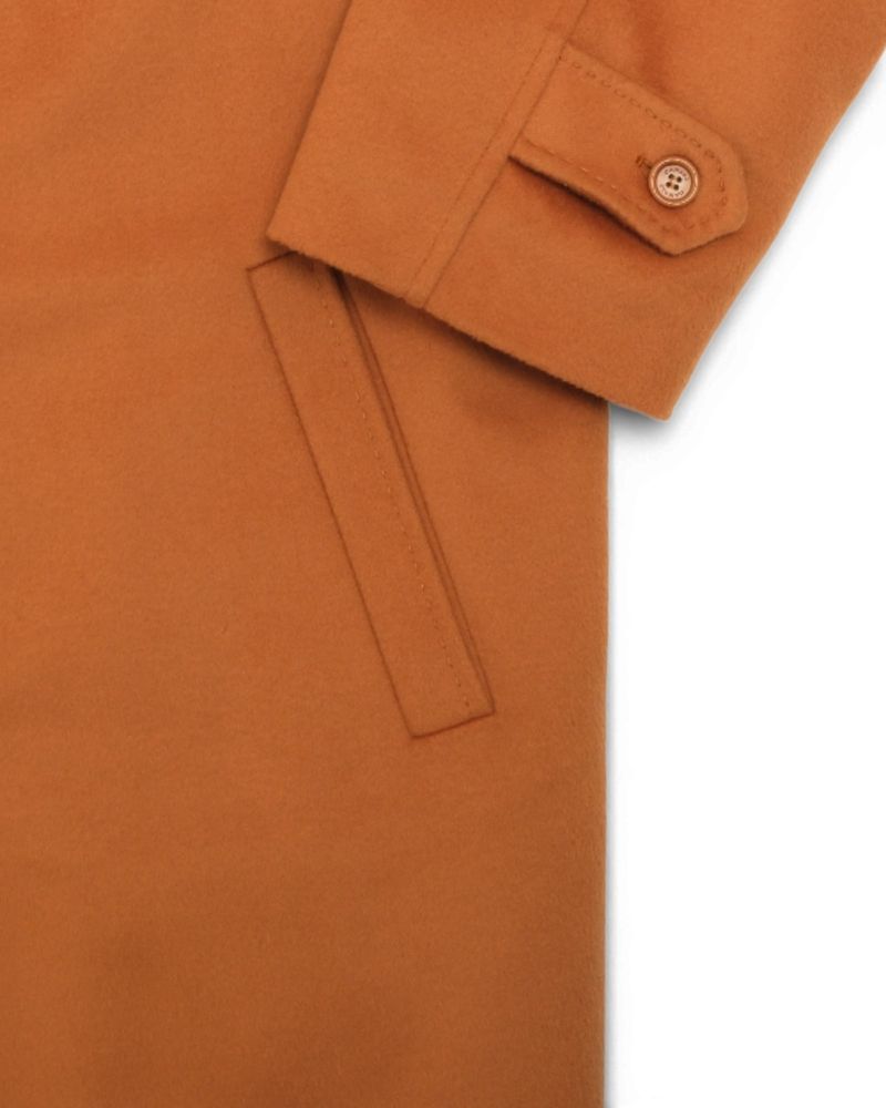 Warm Orange Wool & Cashmere Coat