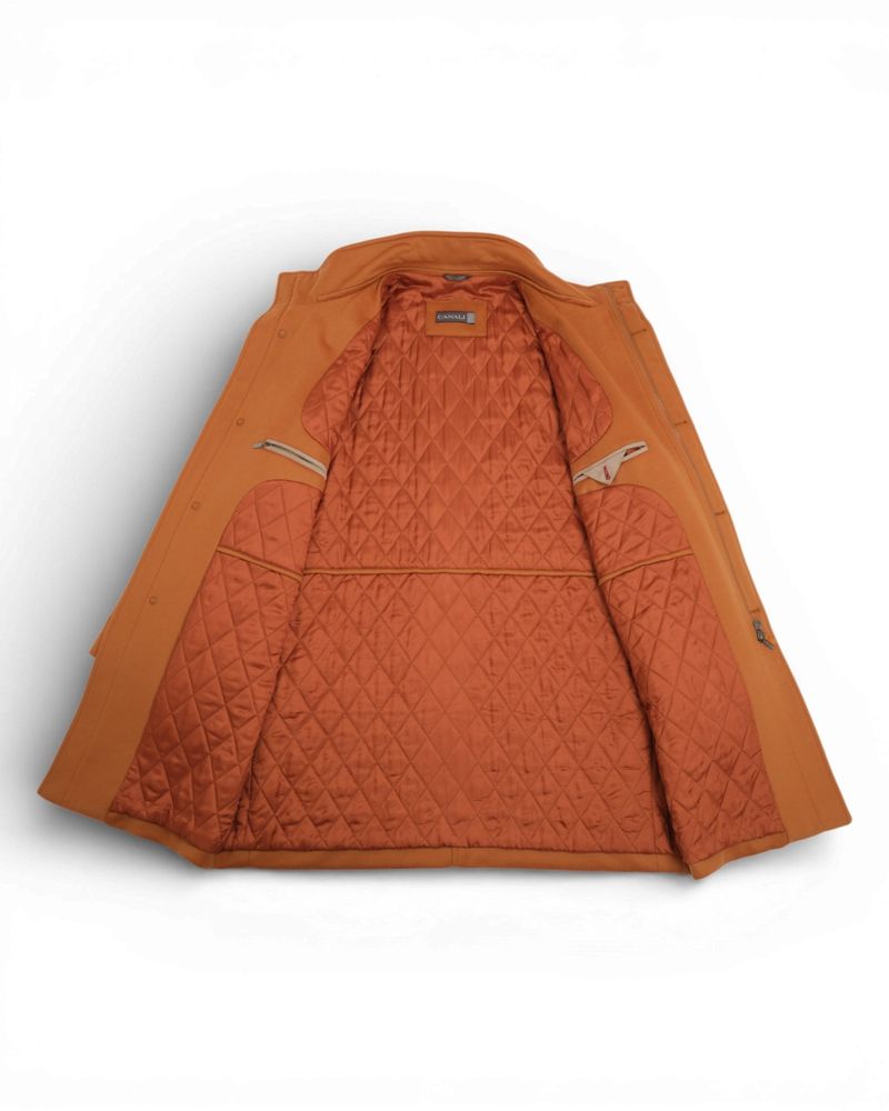 Warm Orange Wool & Cashmere Coat