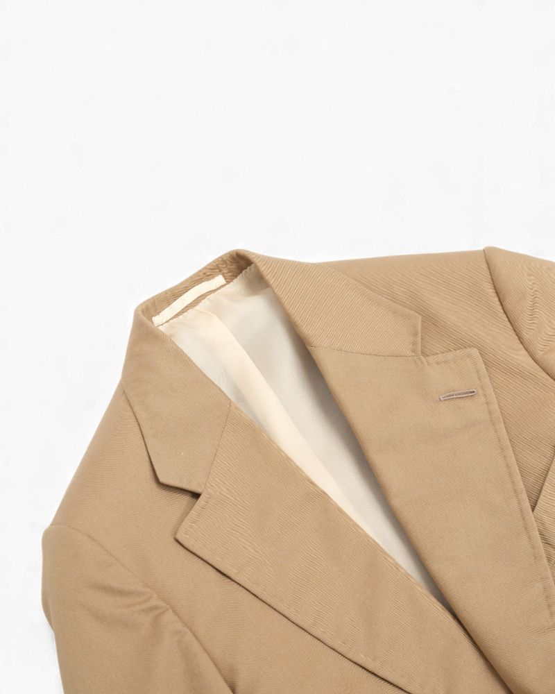Khaki Loro Piana Twill Sports Jacket