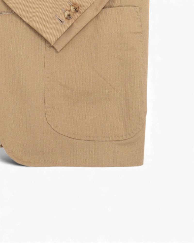 Khaki Loro Piana Twill Sports Jacket