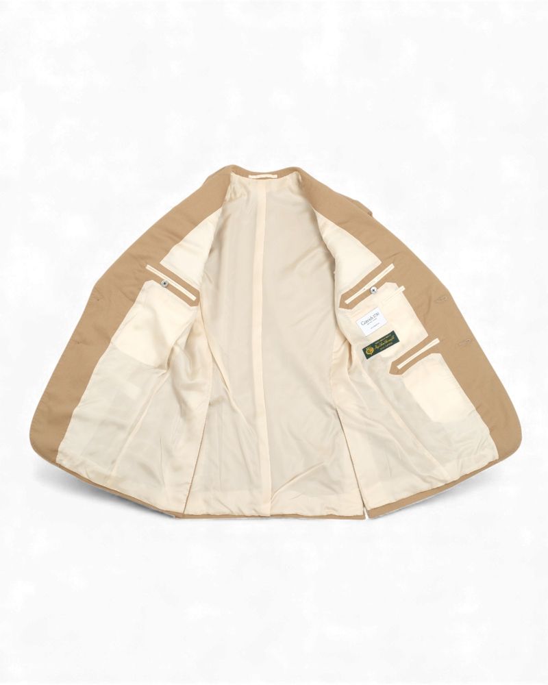 Khaki Loro Piana Twill Sports Jacket