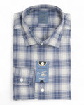 Blue/White Checked Worsted Twill Shirt