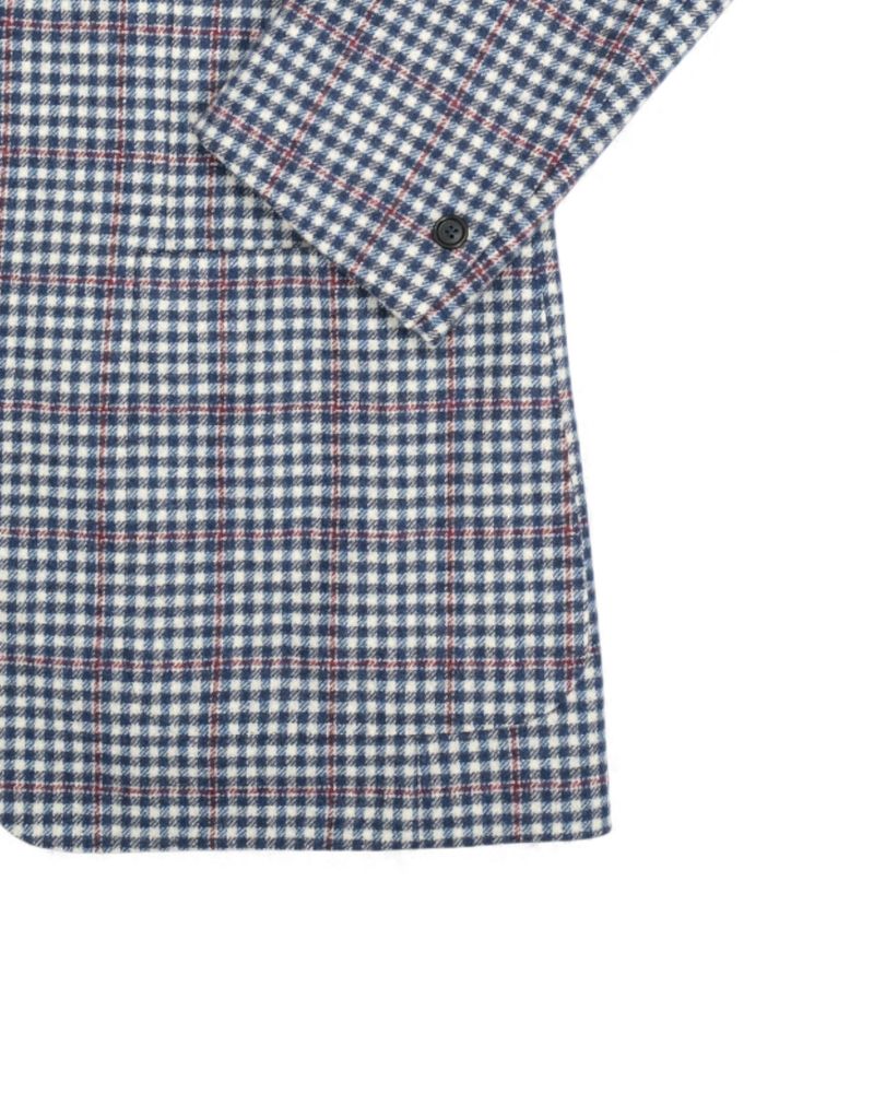 White/Navy Gingham Overcheck Sports Jacket