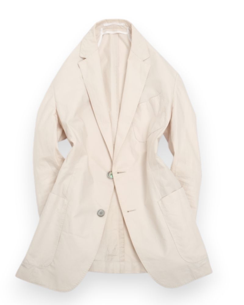 Cream Unconstructed Cotton Sports Jacket