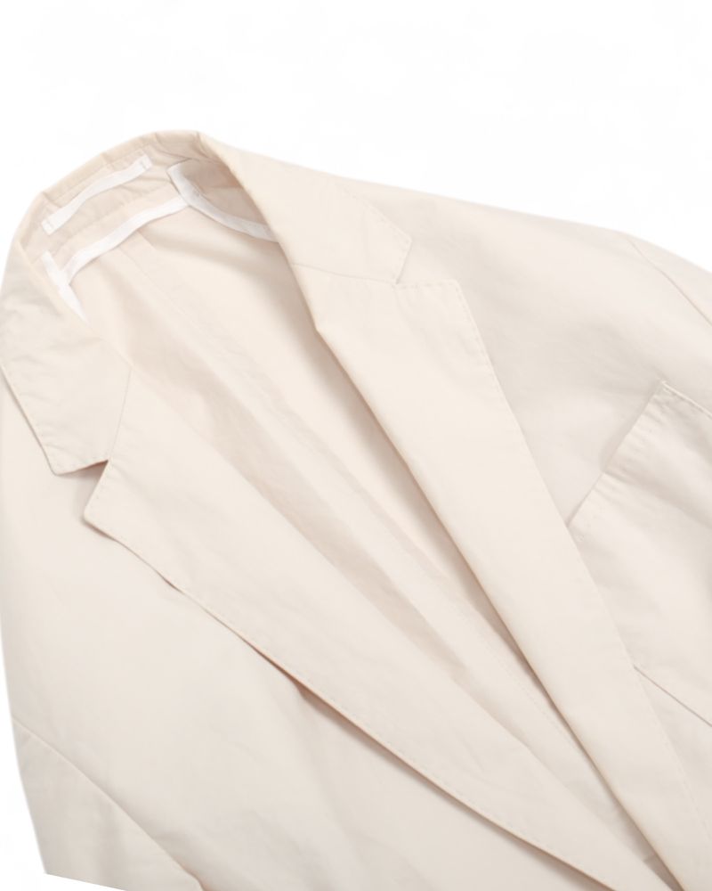 Cream Unconstructed Cotton Sports Jacket