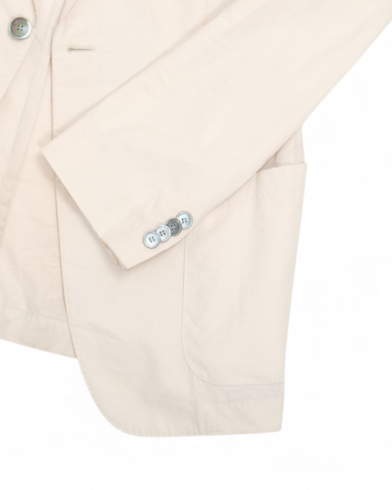 Cream Unconstructed Cotton Sports Jacket