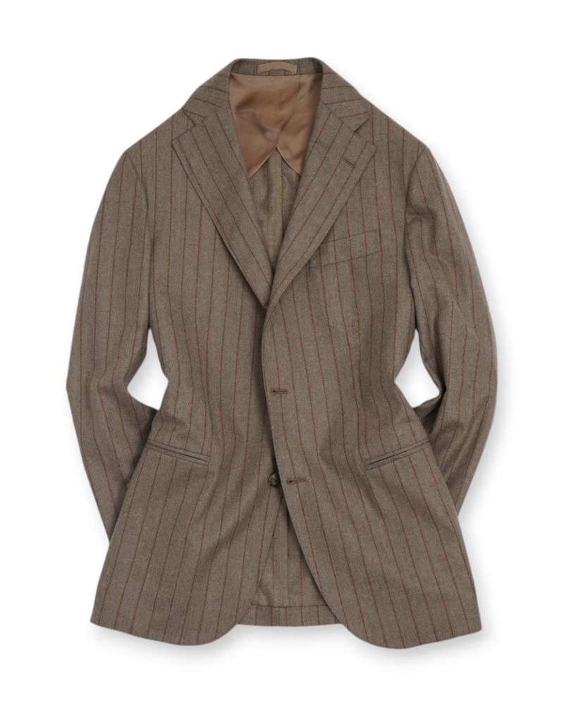 Taupe/Brown Chalk Stripe Suit