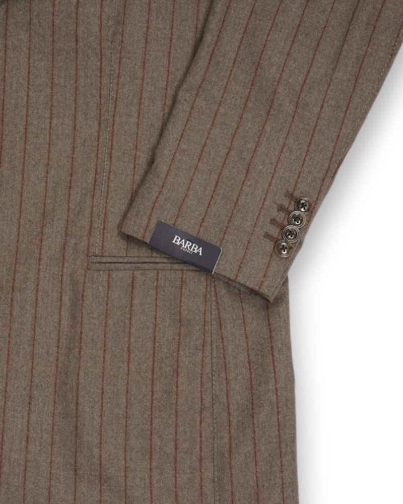 Taupe/Brown Chalk Stripe Suit
