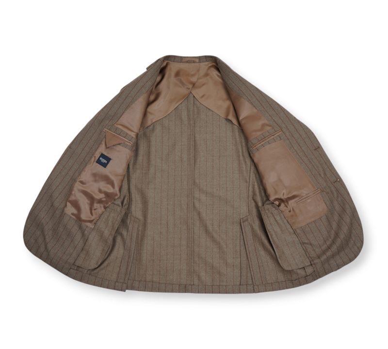 Taupe/Brown Chalk Stripe Suit