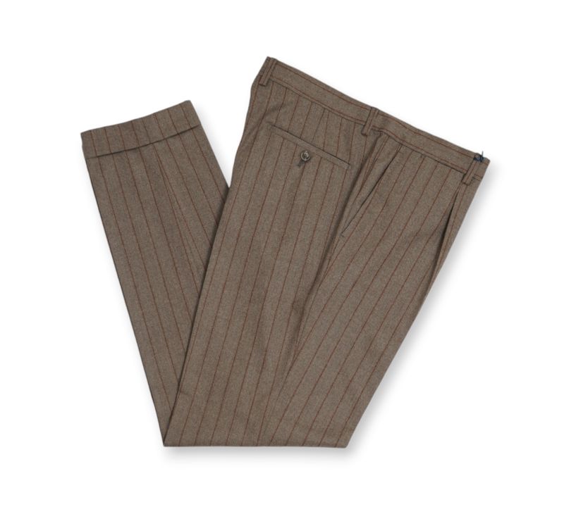 Taupe/Brown Chalk Stripe Suit