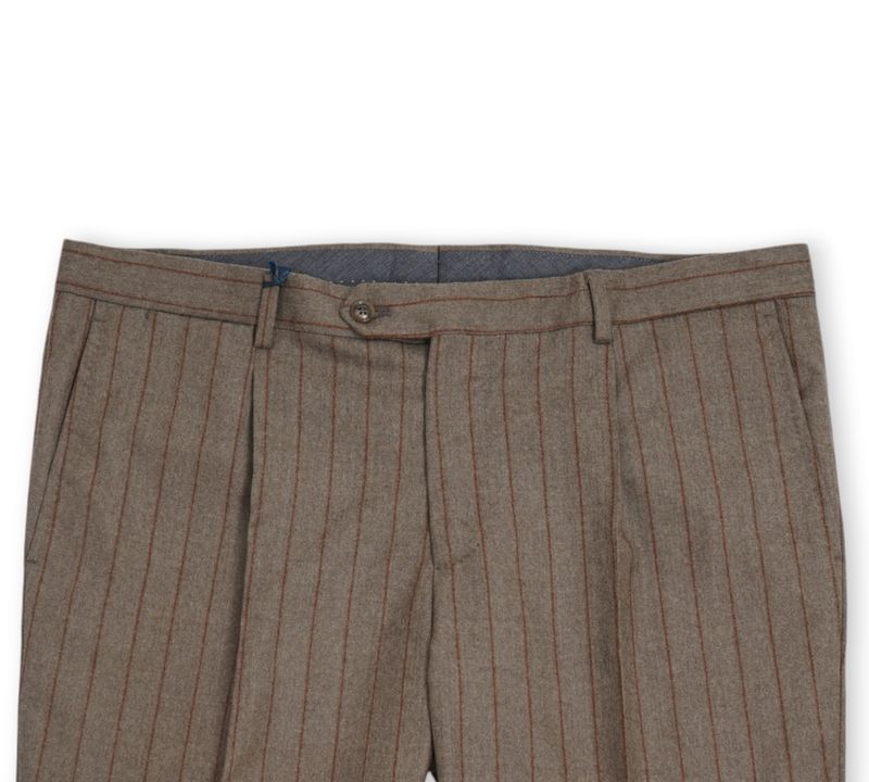Taupe/Brown Chalk Stripe Suit