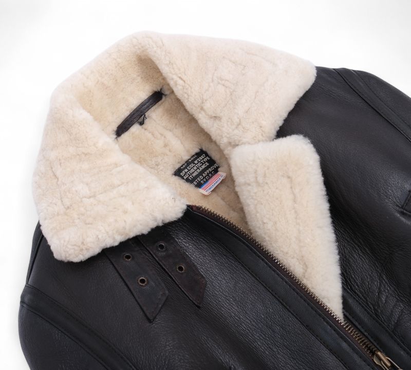 Dark Brown Shearling Flight Jacket