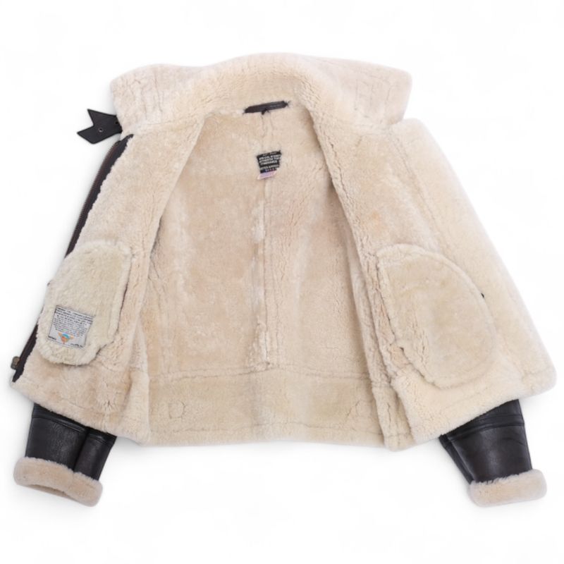 Dark Brown Shearling Flight Jacket