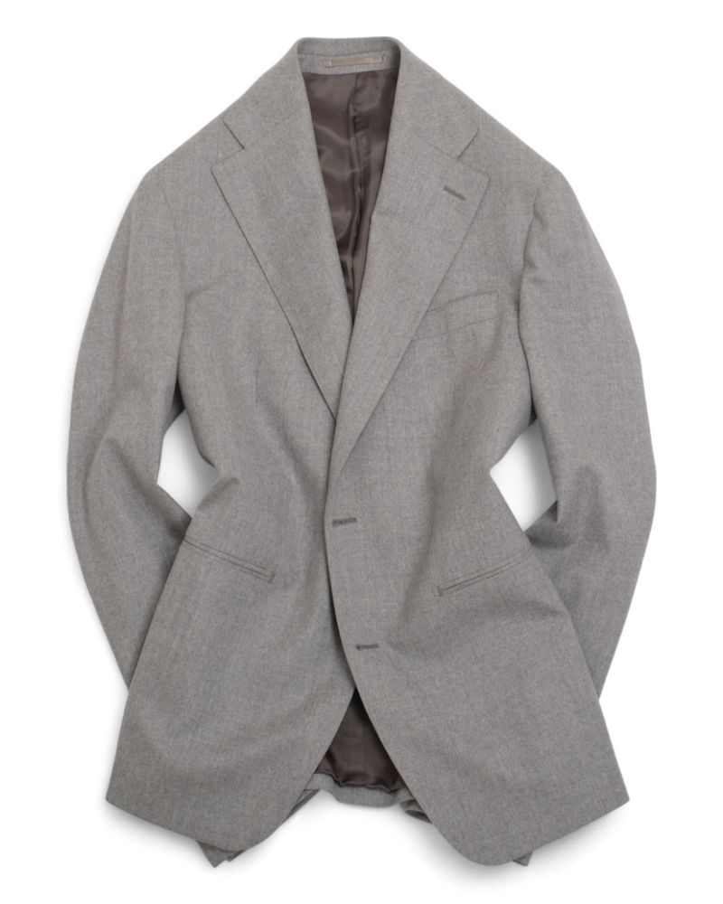 Light Grey VBC Flannel Suit Jacket