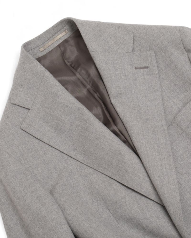 Light Grey VBC Flannel Suit Jacket