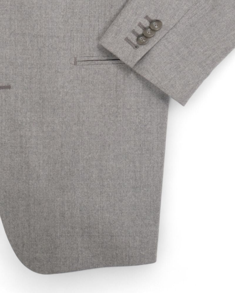 Light Grey VBC Flannel Suit Jacket