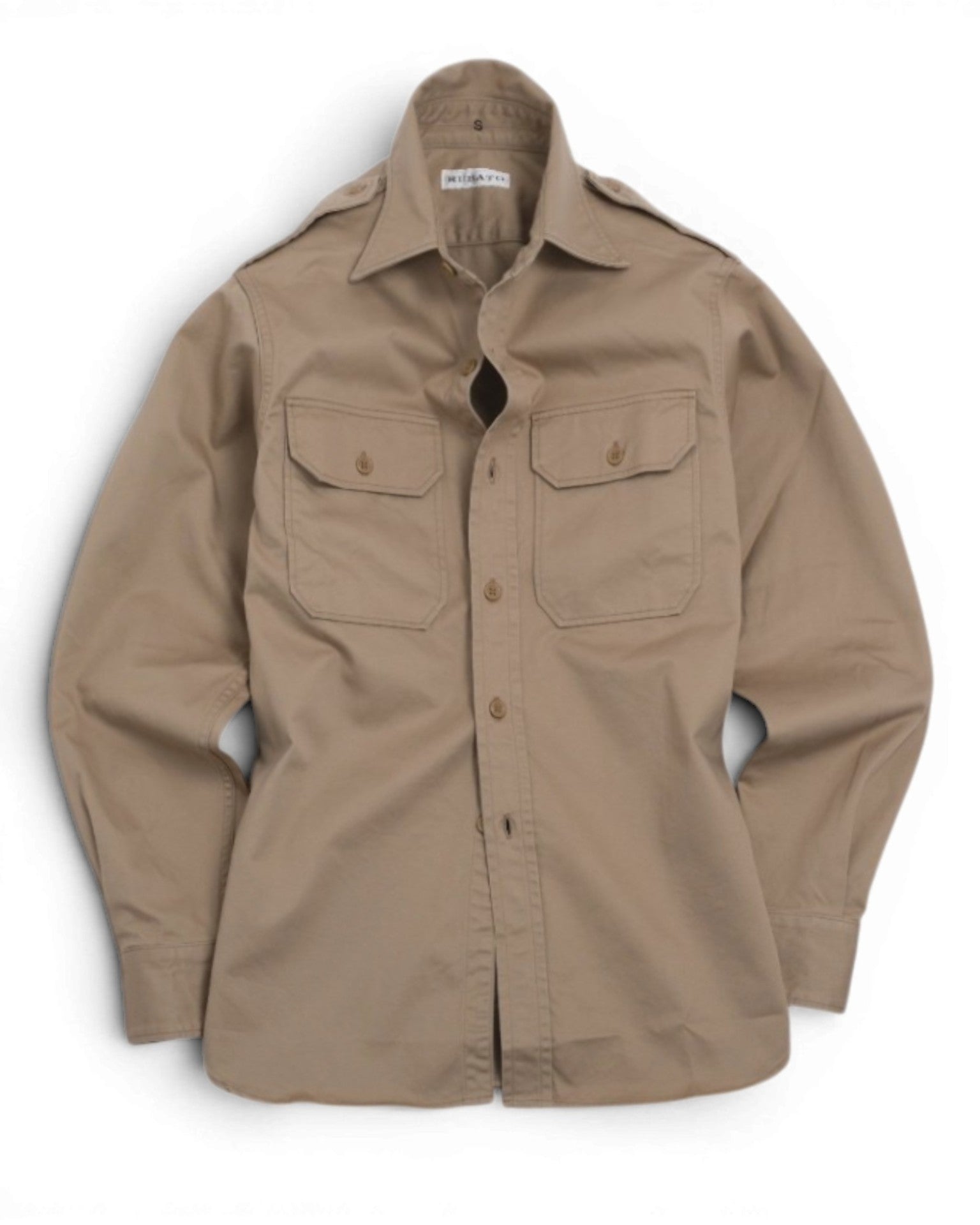 Khaki Cotton Uniform Shirt by Rubato