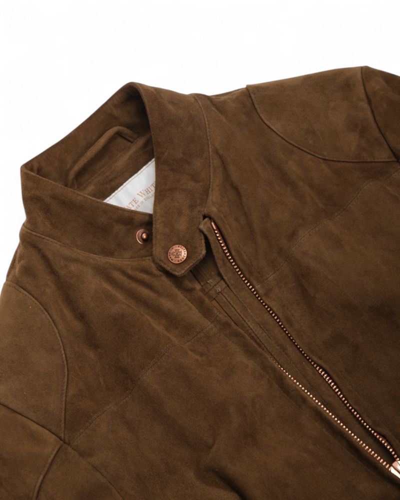 Brown Unlined Rainrider Suede Jacket
