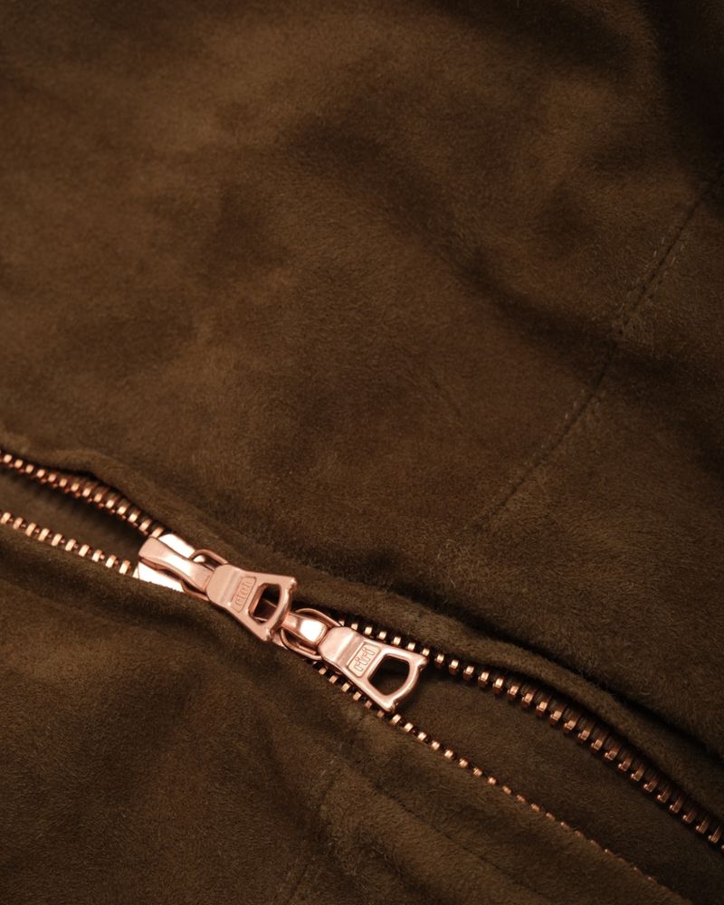 Brown Unlined Rainrider Suede Jacket