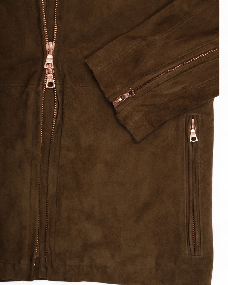Brown Unlined Rainrider Suede Jacket