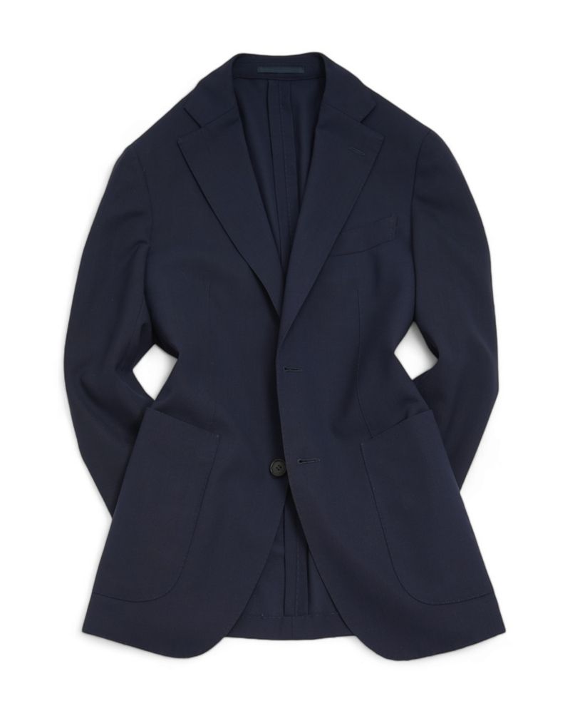 Navy Unlined Traveller Wool Suit