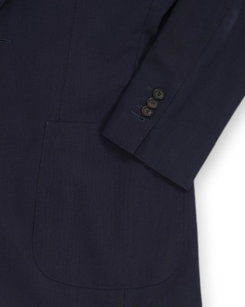 Navy Unlined Traveller Wool Suit