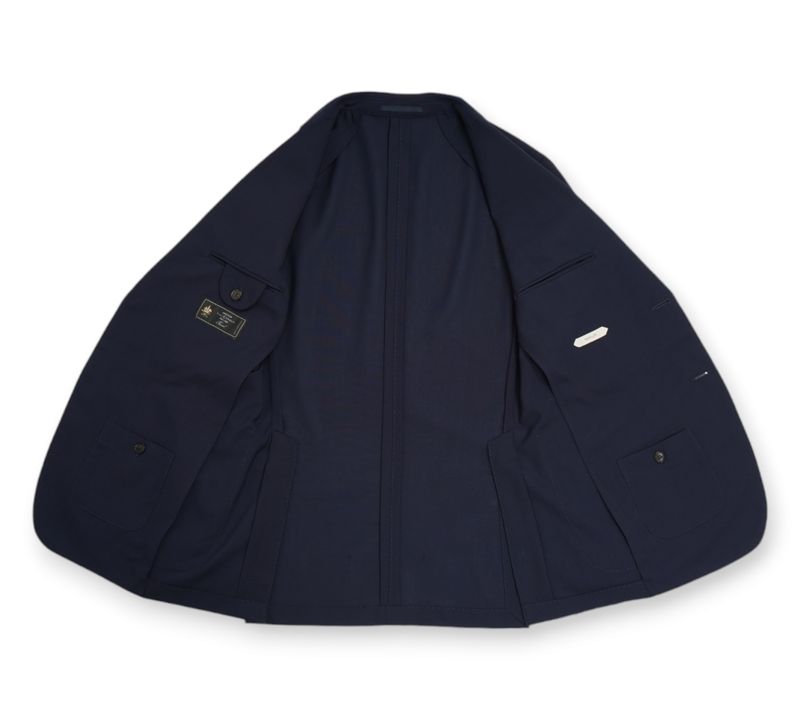Navy Unlined Traveller Wool Suit