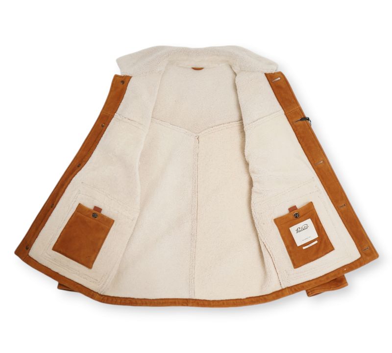 Sandal Suede Heavy Shearling Jacket