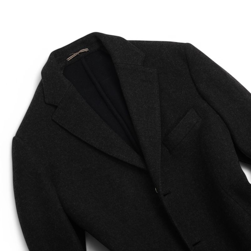 Dark Grey Wool & Cashmere Blend Coat