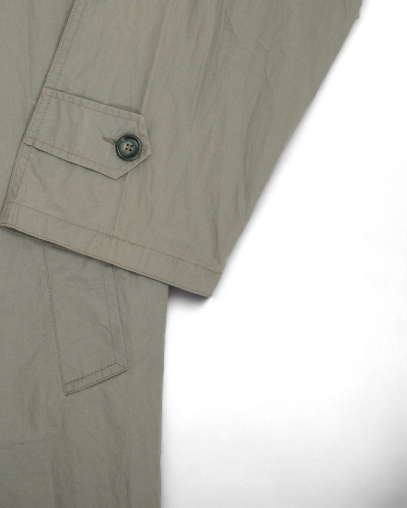 Sage Cotton Belted Raglan Coat