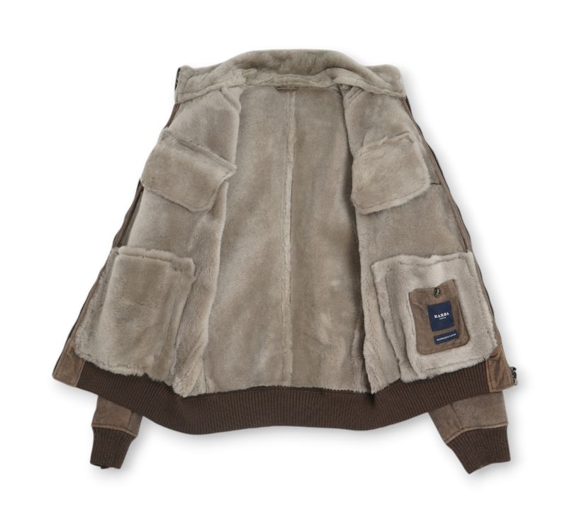 Brown Suede Shearling Jacket