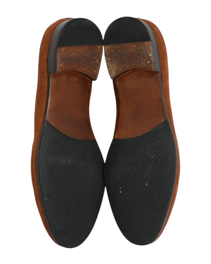 Brown Suede Belgian Loafers