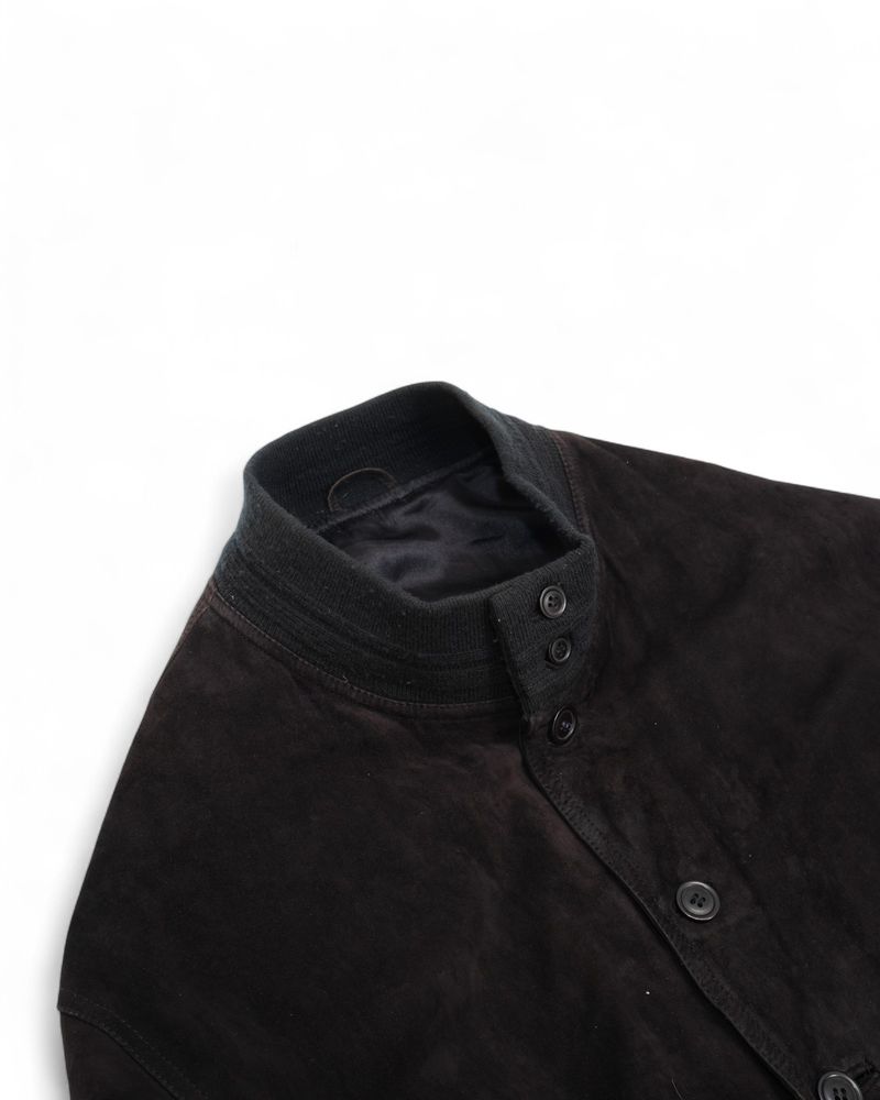 Faded Navy Suede Flight Jacket